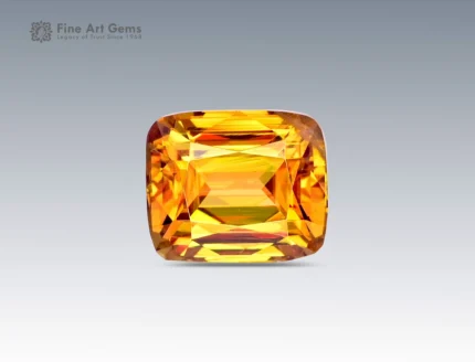 Natural 2.3 carat sphene titanite gemstone with cushion cut from Pakistan, perfect for gemstone pendants, jewelry rings, and gemstone collections