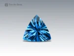 21.15 carat blue topaz gemstone in trilliant cut from Brazil