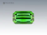 22.9 carat emerald cut green tourmaline gemstone from Afghanistan, ideal for fine jewelry designs such as rings, pendants, and luxury collections