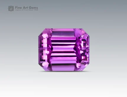 278.5 carat kunzite gemstone with emerald cut from Afghanistan, ideal for jewelry rings, pendants, and gemstone collections