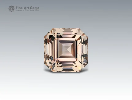 29.6 carat Asscher-cut champagne topaz gemstone from Pakistan