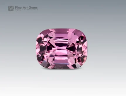 3.2 carat cushion-cut pink topaz gemstone with brilliant luster, sourced from Pakistan
