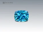 3.9 carat cushion cut zircon gemstone from Cambodia, ideal for fine jewelry such as rings, pendants, and elegant collections