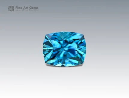 3.9 carat cushion cut zircon gemstone from Cambodia, ideal for fine jewelry such as rings, pendants, and elegant collections