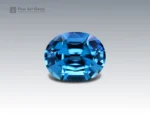 Natural 35 carat oval-cut blue topaz from Brazil, ideal for fine jewelry such as rings, pendants, and gemstone collections.