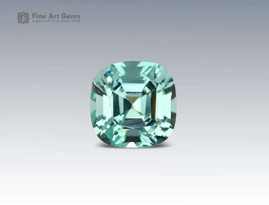 Natural 4.2 carat aquamarine gemstone with cushion cut from Madagascar, perfect for gemstone pendants, jewelry rings, and collections