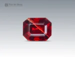 4.85 carat rhodolite garnet emerald cut gemstone from Africa