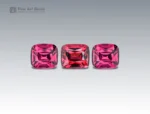 5.75 carat rhodolite garnet gemstone set in cushion cut from Africa