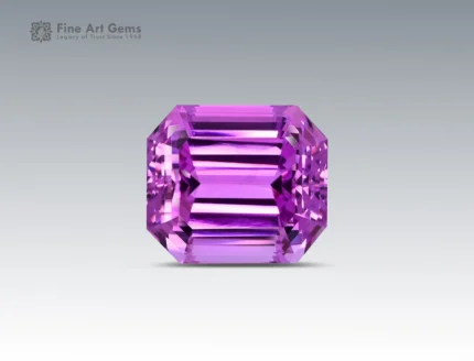 96.2 carat kunzite gemstone with emerald cut from Afghanistan, perfect for rings, pendants, and fine jewelry collections
