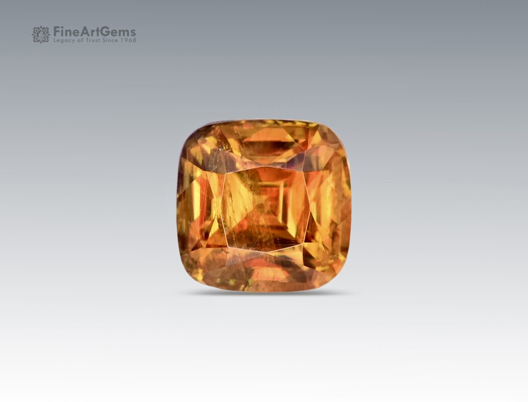 1.7 Carats Phenomenal Yellow Sphene Natural Gemstone 