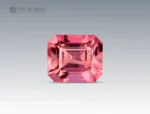 Brilliant 0.9 carat emerald cut pink tourmaline gemstone from Afghanistan with fine clarity and radiant brilliance. Ideal for jewelry and gemstone collectors.