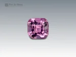 Delicate 1.25 carat pink topaz with cushion cut from Pakistan, featuring soft pastel-pink hues, fine clarity, and radiant brilliance.