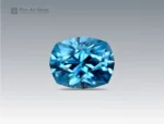 Stunning 2.45 carat zircon with brilliant fancy cut from Cambodia, radiating vivid blue color, fiery brilliance, and exceptional clarity.