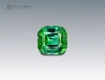A 2.65 carat cushion-cut green Tourmaline from Afghanistan with vivid color and brilliance, perfect for fine jewelry.