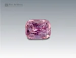 Exquisite 2.8 carat cushion-cut pink topaz from Pakistan, featuring soft blush-pink tones, sparkling brilliance, and natural inclusions that add unique character.