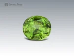 3.9 carat vivid green oval-cut peridot gemstone from Pakistan
