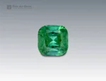 Exquisite 4.55 carat cushion-cut tourmaline from Afghanistan, displaying rich green tones with natural inclusions and radiant brilliance.