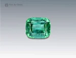 Brilliant 5 carat cushion-cut tourmaline from Afghanistan, featuring lush green hues, natural inclusions, and radiant brilliance.
