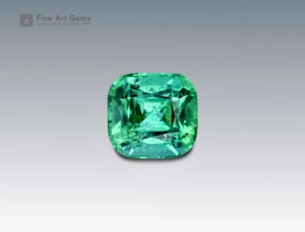 Exquisite 5 carat cushion-cut tourmaline from Afghanistan, showcasing vivid green hues with natural inclusions and radiant brilliance.