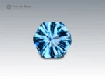 16.95 carat fancy-cut Swiss blue topaz gemstone from Brazil.