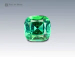Cushion-cut vivid green tourmaline gemstone weighing 2.95 carats from Afghanistan, with excellent brilliance and rich saturation.