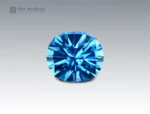 24.35 carat fancy oval-cut vivid blue topaz gemstone from Brazil.