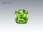 5.6 carat cushion-cut green peridot gemstone from Pakistan.