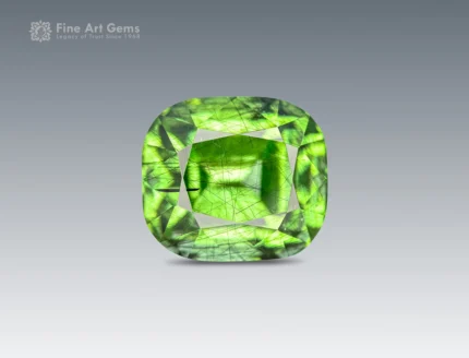 6.65 carat ludwigite Included Peridot with cushion cut - pakistan. perfect for jewelry, pandent and gifts.