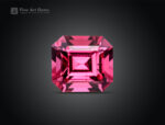 1.35 carat rhodolite garnet emerald cut gemstone from Africa