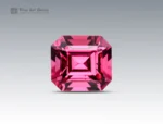 1.35 carat rhodolite garnet emerald cut gemstone from Africa