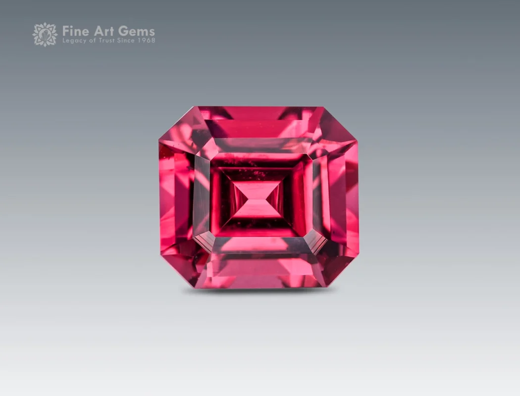 1.85 arat rhodolite garnet with emerald Cut - Africa. perfect for jewelry,pendent, and ring.
