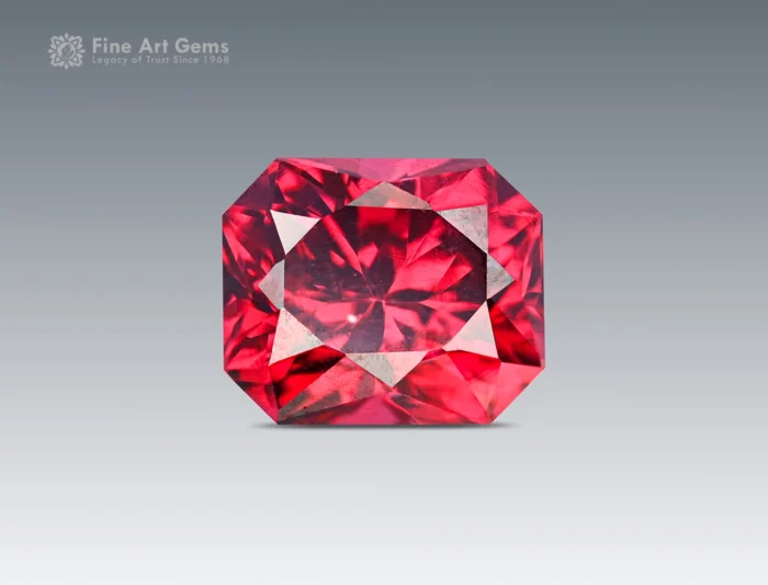 1.90 Carat Rhodolite Garnet with cushion cut - Africa. perfect for jewelry, necklace, pendant, and ring for sale.
