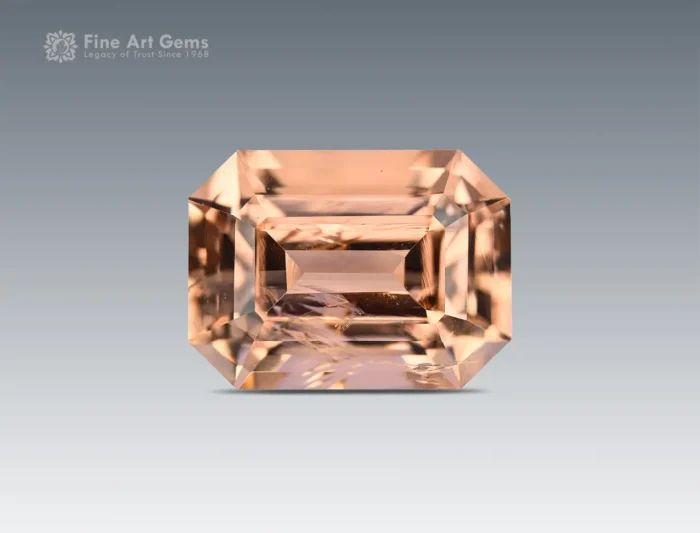 11.85 carats topaz gemstone with lovely emerald cut from Pakistan for sale.