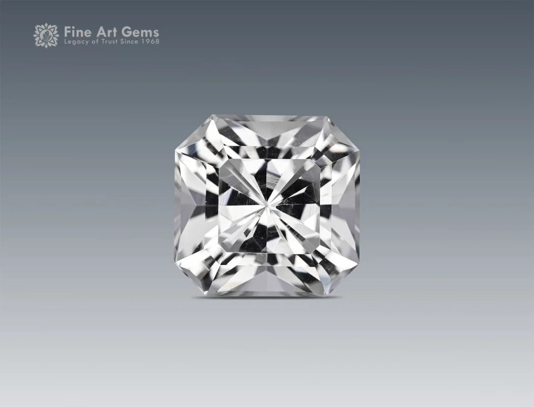 13.45-Carats quartz with an Asscher cut for sale, making it perfect for collectors or fine jewelry.