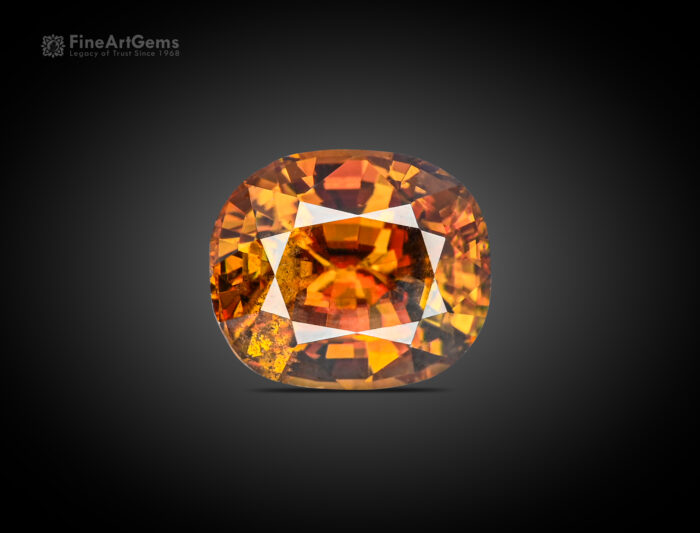2.50 Carat Cushion Cut Sphene (Titanite) Gemstone from Pakistan