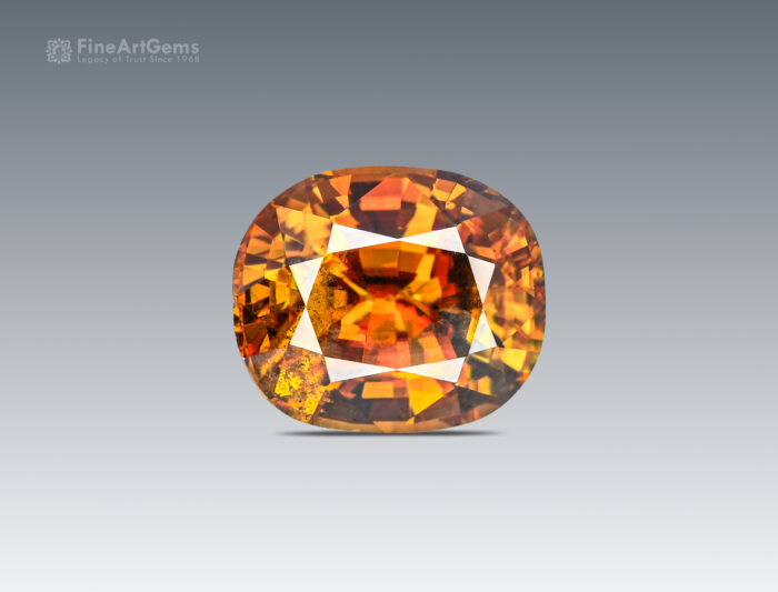 2.50 Carat Cushion Cut Sphene (Titanite) Gemstone from Pakistan