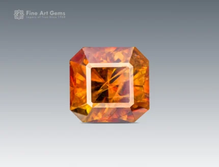 2.60 Carat sphene (titanite) with asscher cut - pakistan. perfect for jewelry, necklace, pendant, and ring. for sale.