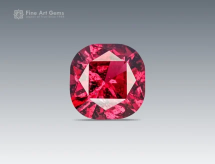 2.80 carat rhodolite garnet with cushion cut - africa. perfect for jewelry, necklace, pendant, and ring for sale.