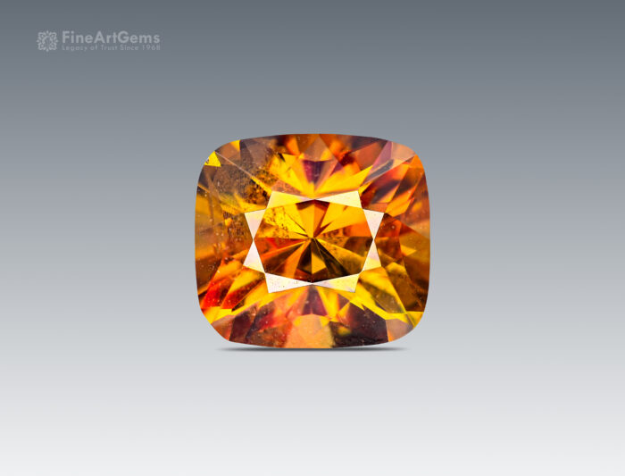 Sphene (Titanite) with Cushion cut from Pakistan