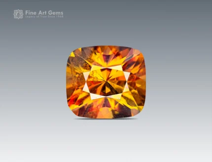 2.90 carat sphene (titanite) with cushion cut - pakistan. perfect for jewelry, necklace, pendant, and ring. for sale.