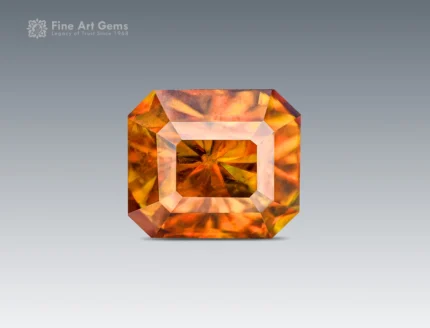 3.25 carat sphene (titanite) with emerald cut - pakistan. perfect for jewelry, necklace, pendant, and ring. for sale.