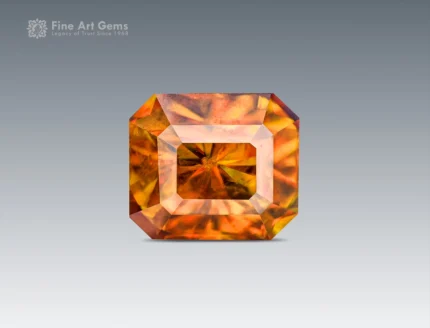 3.25 carat sphene (titanite) with emerald cut - pakistan. perfect for jewelry, necklace, pendant, and ring. for sale.