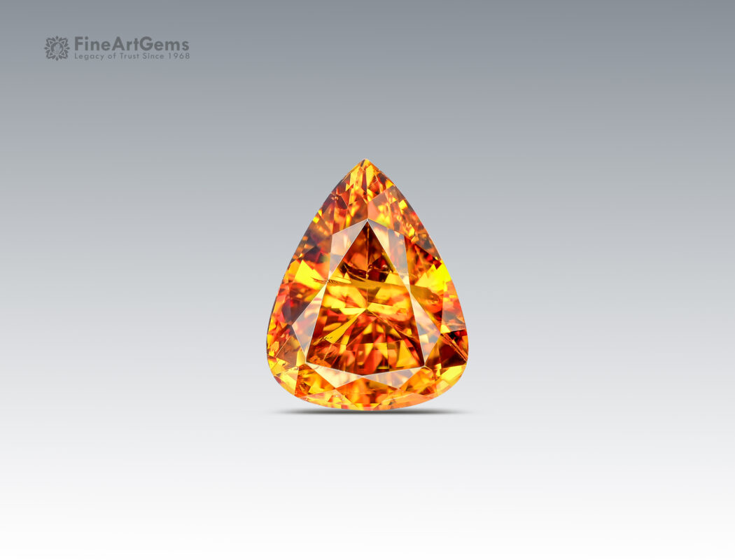 3.35 Carat Natural Yellow Sphene (Titanite) Gemstone from Pakistan