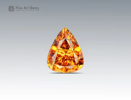 3.35 carat sphene (titanite) with pear cut - pakistan. perfect for jewelry, necklace, pendant, and ring. for sale.