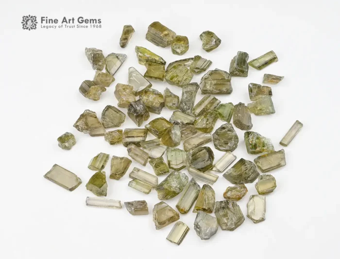 38 g rough zoisite crystals for sale, best for cutting gemstones and jewelry.