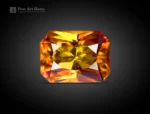 4.35 carat sphene (titanite) with radiant cut - pakistan. perfect for jewelry, necklace, pendant, and ring. for sale.