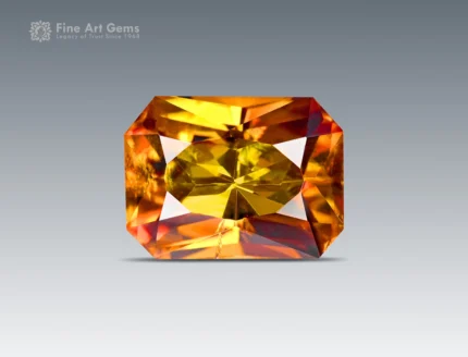 4.35 carat sphene (titanite) with radiant cut - pakistan. perfect for jewelry, necklace, pendant, and ring. for sale.