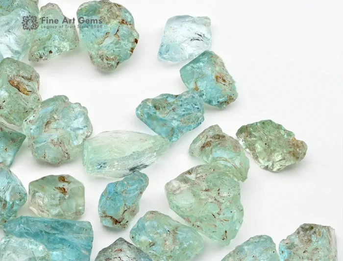 53 g rough aquamarine lot, ideal for crystal lovers and gem cutters.