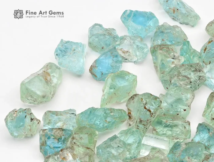 53 g rough aquamarine lot, ideal for crystal lovers and gem cutters.
