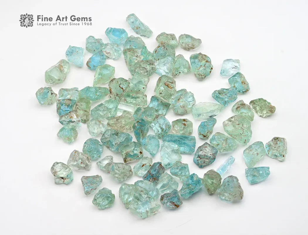 53 g rough aquamarine lot, ideal for crystal lovers and gem cutters.